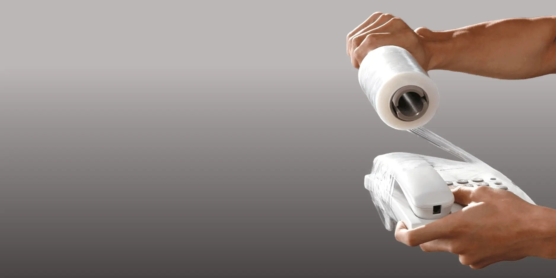 1000 Feet Clear or Black Stretch Wrap with Handle (5)