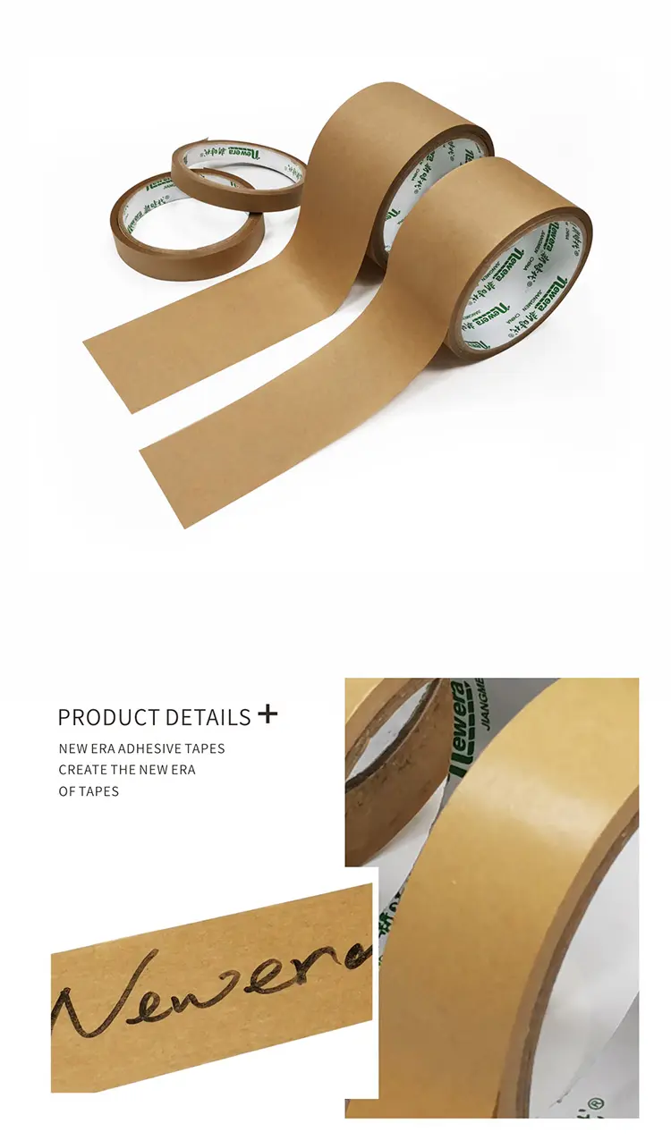 Eco-Friendly Kraft Paper Tape Biodegradable Writable Paper Tape (6)