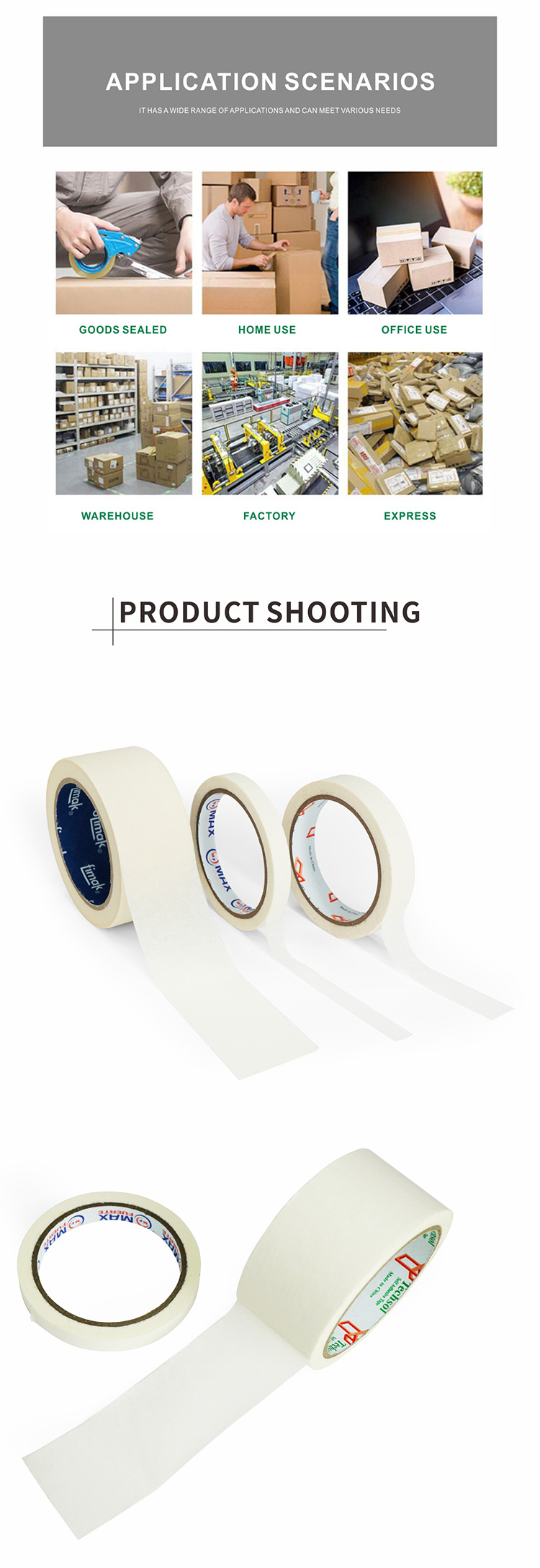 Wall Painting No Residue Paper Masking Tape (6)