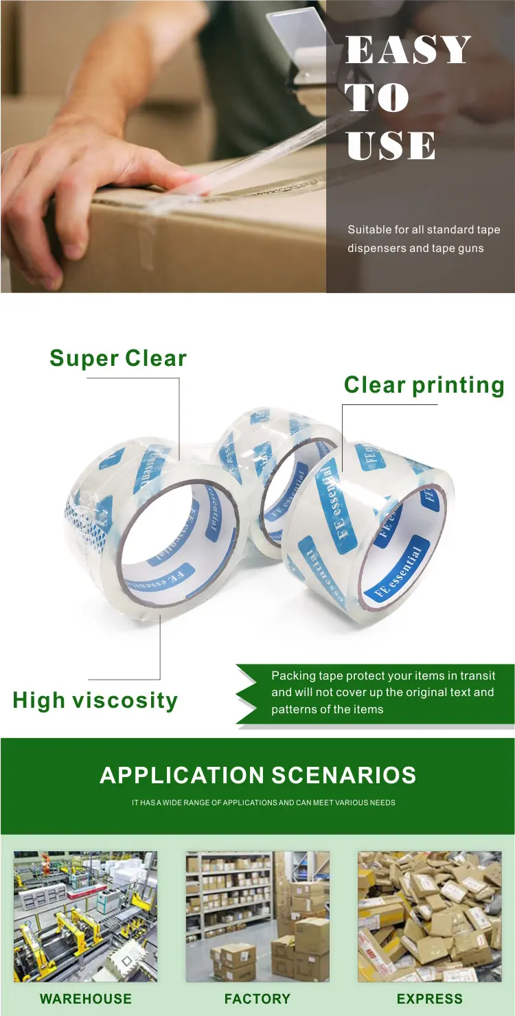 2 Inch Custom BOPP Transparent Clear Packing Tape (5)